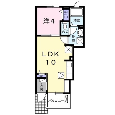 赤堀駅 徒歩4分 1階の物件間取画像